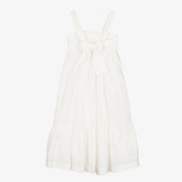 Chloé-Кремовое платье с вышивкой | Childrensalon Outlet