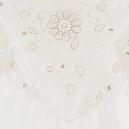 Chloé-Teen Girls Ivory Embroidered Ruffle Blouse | Childrensalon Outlet