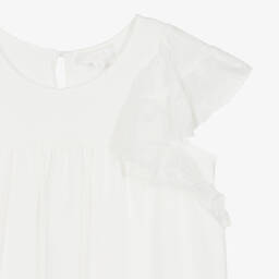 Chloé-Teen Girls Ivory Embroidered Ruffle Dress | Childrensalon Outlet