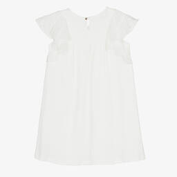 Chloé-Teen Girls Ivory Embroidered Ruffle Dress | Childrensalon Outlet