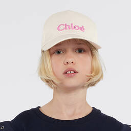Chloé-Teen Girls Ivory Organic Cotton Cap | Childrensalon Outlet