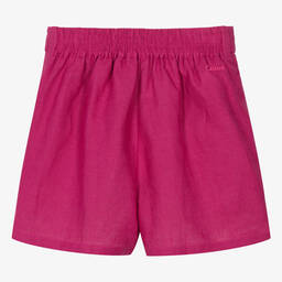 Chloé-Teen Girls Magenta Pink Linen Shorts | Childrensalon Outlet