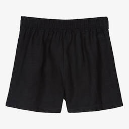 Chloé-Teen Girls Navy Blue Linen Shorts | Childrensalon Outlet