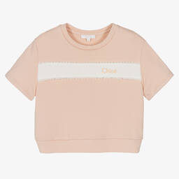 Chloé-Teen Girls Pale Pink Cotton Sweatshirt | Childrensalon Outlet