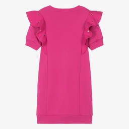 Chloé-Teen Girls Pink Cotton Eyelet Dress | Childrensalon Outlet