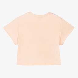 Chloé-Teen Girls Pink Crop Logo T-Shirt | Childrensalon Outlet