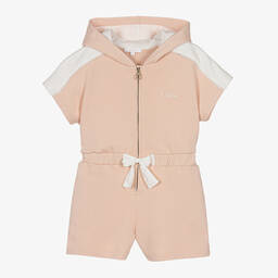 Chloé-Teen Girls Pink Hooded Playsuit | Childrensalon Outlet
