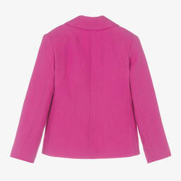 Chloé-Teen Girls Pink Linen & Cotton Blazer | Childrensalon Outlet