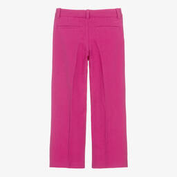 Chloé-Teen Girls Pink Linen & Cotton Twill Trousers | Childrensalon Outlet