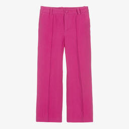 Chloé-Teen Girls Pink Linen & Cotton Twill Trousers | Childrensalon Outlet