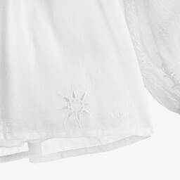 كلوي-بلوزة بطبعة نجوم قطن فوال لون أبيض للمراهقات | Childrensalon Outlet