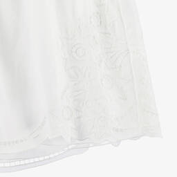Chloé-Teen Girls White Embroidered Cotton Shorts | Childrensalon Outlet