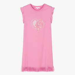 Chloé-Розовое платье с сердцем для подростков | Childrensalon Outlet