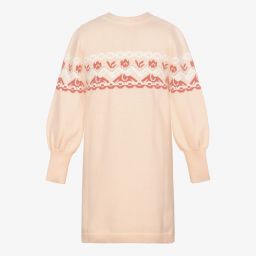 Chloé-Розовое трикотажное жаккардовое платье для подростков | Childrensalon Outlet