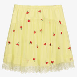 Chloé-Teen Yellow Silk Poppy Skirt | Childrensalon Outlet