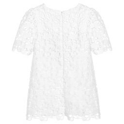 Chloé-White Guipure Lace Dress  | Childrensalon Outlet