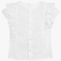 Chloé-White & Pink Cotton Blouse | Childrensalon Outlet