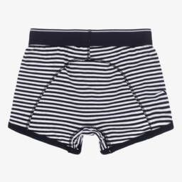  كلايسنز-شورت بوكسر قطن لون كحلي و أبيض للأولاد | Childrensalon Outlet