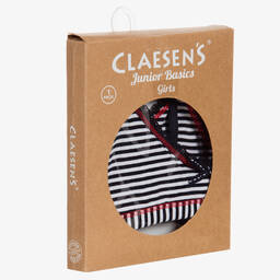Claesen's-Girls Blue Cotton Jersey Striped Bra | Childrensalon Outlet