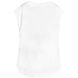 Converse-Girls White Cotton Logo T-Shirt | Childrensalon Outlet