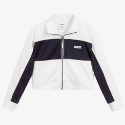 Converse-Girls White Logo Zip-Up Jacket | Childrensalon Outlet