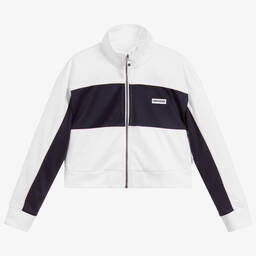 Converse-Girls White Logo Zip-Up Jacket | Childrensalon Outlet