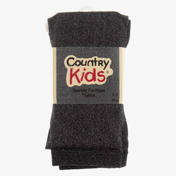Country Kids-Черные колготки без стопы с блестками | Childrensalon Outlet