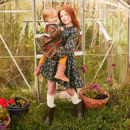 Country Kids-Girls Amber Yellow Cotton Knitted Tights | Childrensalon Outlet