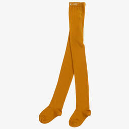 Country Kids-Girls Amber Yellow Cotton Knitted Tights | Childrensalon Outlet