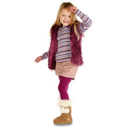 Country Kids-Girls Magenta Pink Cotton Knitted Tights | Childrensalon Outlet