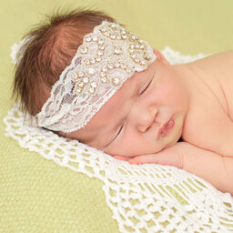 Cute Cute-Crystal & Ivory Lace Headband | Childrensalon Outlet
