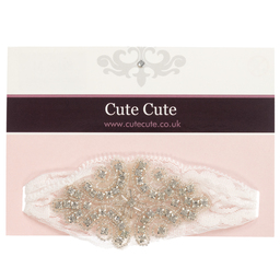 Cute Cute-Crystal & Ivory Lace Headband | Childrensalon Outlet