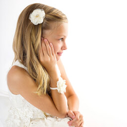 Cute Cute-Кремовый браслет из атласа и тюля | Childrensalon Outlet