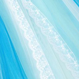 داينتي ديزي-فستان تول و ساتان لون أزرق | Childrensalon Outlet