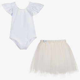 Dainty Dizzy-White & Ivory Tutu Gift Set | Childrensalon Outlet
