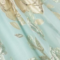 David Charles-Blue Floral Jacquard Dress | Childrensalon Outlet