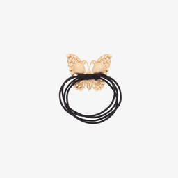 David Charles-Черная резинка для волос с бабочкой (4см) | Childrensalon Outlet