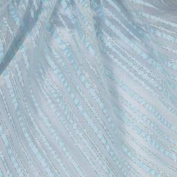 David Charles-Голубое платье из атласа и органзы с бантом | Childrensalon Outlet