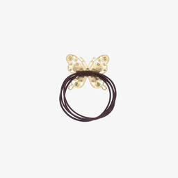 David Charles-Коричневая резинка для волос с бабочкой (4см) | Childrensalon Outlet