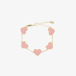 David Charles-Girls Charming Pink Heart Bangle | Childrensalon Outlet