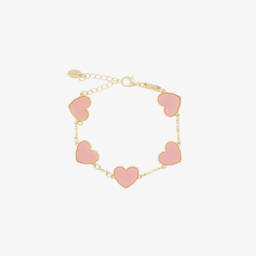 David Charles-Girls Charming Pink Heart Bangle | Childrensalon Outlet