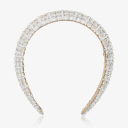 David Charles-Ободок для девочек кремовый с украшениями | Childrensalon Outlet