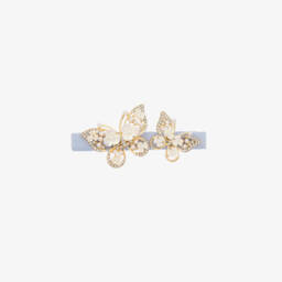 David Charles-Girls Elegant Azure Butterfly Clip | Childrensalon Outlet