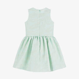 David Charles-Girls Emerald Shimmer Bow Dress | Childrensalon Outlet