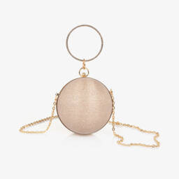 David Charles-حقيبة كروية ذهبية براقة للبنات | Childrensalon Outlet