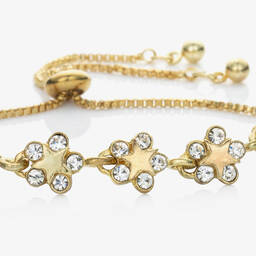 David Charles-Золотистый браслет с цветами из кристаллов | Childrensalon Outlet
