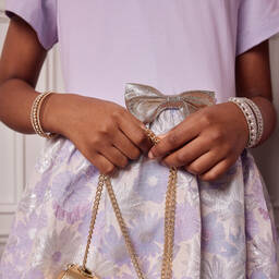 David Charles-Золотистый браслет со стразами и жемчужинами | Childrensalon Outlet