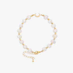 David Charles-Золотистый браслет с жемчужинами и месяцем | Childrensalon Outlet