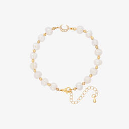 David Charles-Золотистый браслет с жемчужинами и месяцем | Childrensalon Outlet