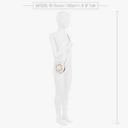 David Charles-Кремовая круглая сумочка из атласа (12см) | Childrensalon Outlet